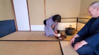 Ryakubon Temae usucha w/tetsubin [略盆点前薄茶、鉄瓶](Ordinary Utensils) Omotesenke-ryu [表千家流] tea class 5/3