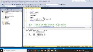 65.STRING FUNCTIONS TRIM,LTRIM.RTRIM,LEFT,RIGHT FUNCTIONS IN SQL - TELUGU