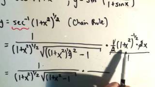 Inverse Trigonometric Functions - Derivatives - Example 2