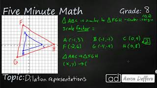 8th Grade Math Dilation Representations