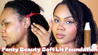 NEW 🚨|  FENTY BEAUTY SOFT LIT FOUNDATION REVIEW | Shade 345