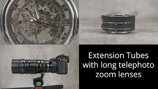 Extension tubes with long telephoto zooms e.g. Olympus 40-150 F2.8 Pro \u0026 Panasonic G9