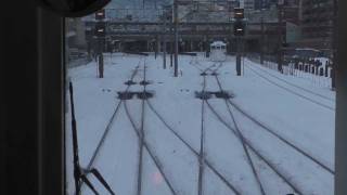 【雪の前面展望・地上時代】 白新線 東新潟駅～新潟駅 2012.01.28  E127系