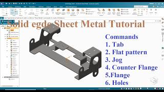 Solid Edge Sheet Metal 3D Modeling Tutorial | Beginner to Advanced