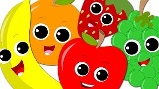 Five Little Fruits Jumping On The Bed | Fruits Song | Nursery Rhymes & Baby Songs By Oh My Genius