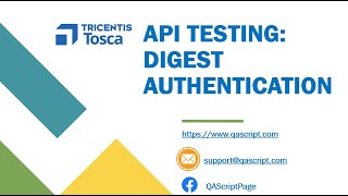 Tosca Tutorial | Lesson 84 - Authorize API requests using Digest Authentication | API Testing |