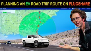 Plugshare Route Planning EV Road Trip with Rivian