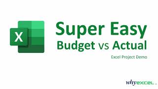 Super Easy Budget vs Actual Comparison| Excel Project Demo