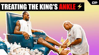 LeBron James' ANKLE Treatment⚡| Highlight #Shorts