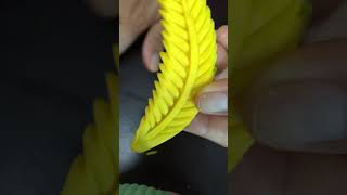 Pumpkin leaf carving-แกะสลักใบไม้จากฟักทอง