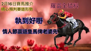 馬評師波仔 推介16/2 （下集）執到羅富全隻好野 做替工都值 一出即勝執贏