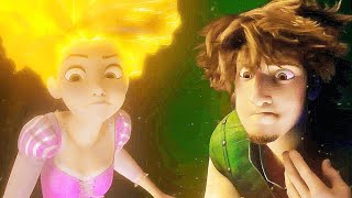 Magic Hair Saves From Drowning Scene | TANGLED (2010) Movie CLIP HD