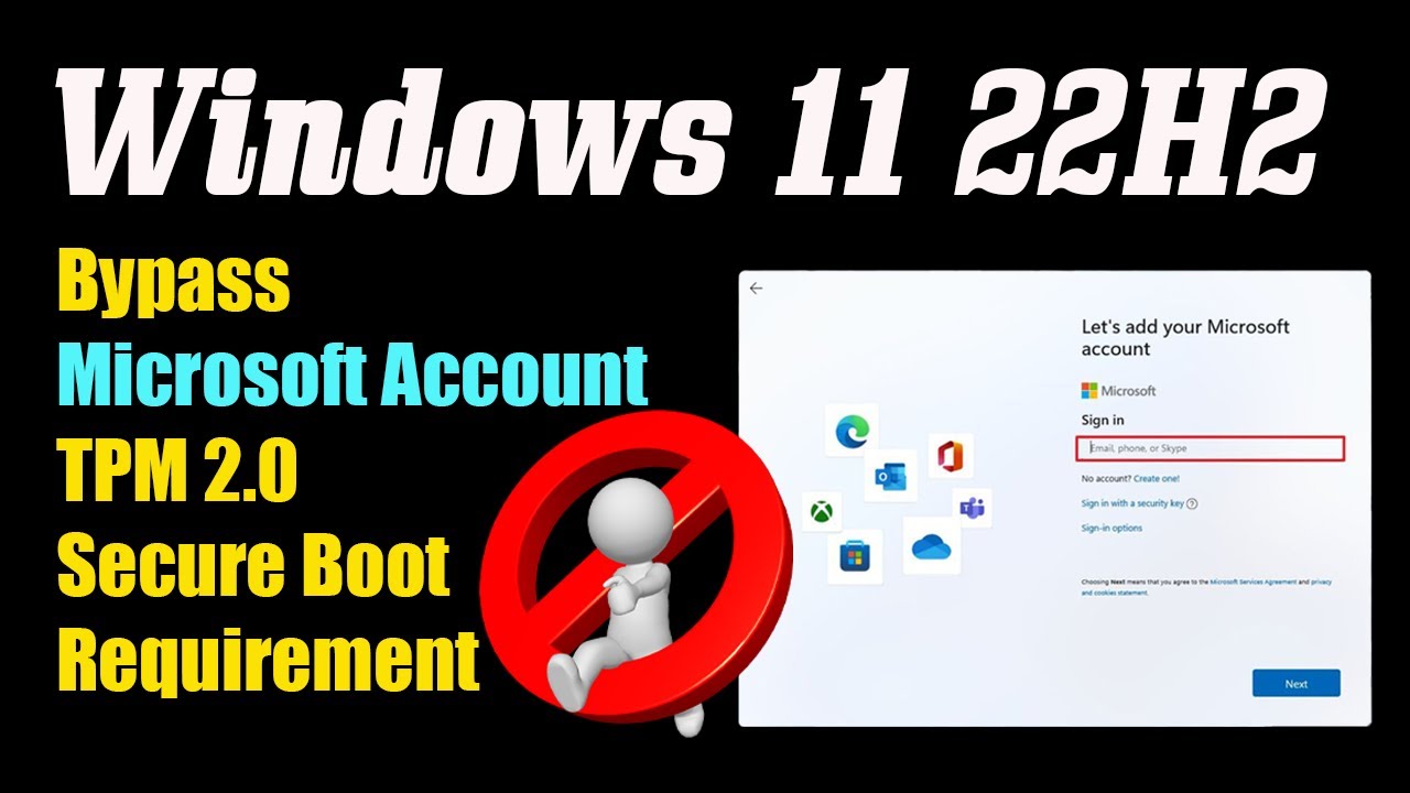 Windows 11 22H2 Bypass The Microsoft Account Requirement - YouTube