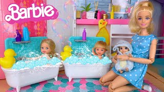 Barbie & Ken Doll Family New Baby Bedtime Routine