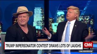 Donald Trump impersonator John Di Domenico \u0026 Darrell Hammond CNN Isha Sesay 4.27.17