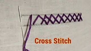 Cross stitch basic embroidery / border line / hand embroidery design