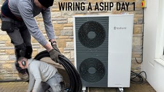 WIRING A VAILANT AIR SOURCE HEAT PUMP DAY 1 #electrician #airsourceheatpump