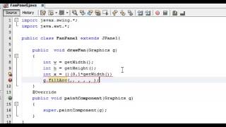 36 Drawing on JPanel and Creating a FanPanel