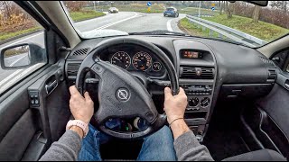 2004 Opel Astra G [1.4 90HP] |0-100| POV Test Drive #1001 Joe Black