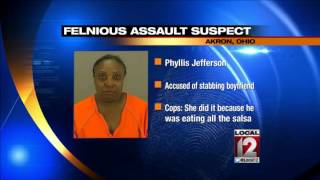 Woman charged with stabbing boyfriend after salsa argument