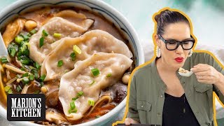 Mushroom Dumpling Hot \u0026 Sour Soup ✌️🥟✌️ - Marion's Kitchen