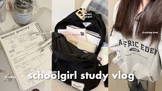 6am schoolgirl study vlog: daily life, studying, clothing haul