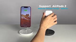 Magnetic wireless chargers supports AirPods3 wireless charging