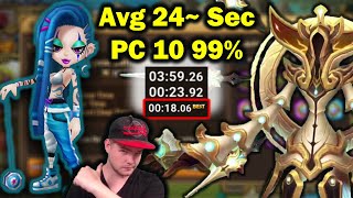 PC10 Fastest run possible?! 18 Sec! (Avg 24-25~) Julie is back! 99% Safe Team - Summoners War