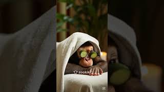 Living rent-free AND stress-free #monkey #funny #funnyvideo #massage #vacation #travel #relaxing