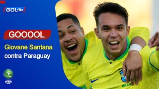 Gol de Giovane Santana en Paraguay vs Brasil - Sudamericano Sub-20