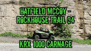 Black and Red Trail 94 on Rockhouse trail system on Hatfield Mccoy - KRX 1000 carnage