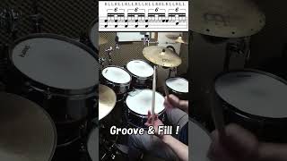 いますぐ使えるフィルイン -461個め- (6連フィル RLL)  #shorts #drummer #drums #ドラムフィルイン #ドラムテクニック