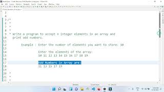 Print odd numbers in an array | How do you find the odd number of an array?