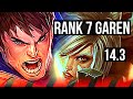 GAREN vs RIVEN (TOP) | 7 solo kills, 1500+ games, Rank 7 Garen | KR Grandmaster | 14.3