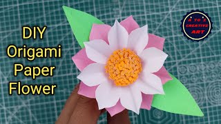Easy Paper Flower 🌺 Paper Craft Tutorial 🌺 Paper Flower 🌺 DIY Paper Flower 🌺 Origami Craft