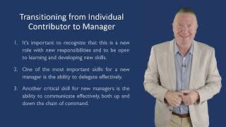 TRANSITIONING FROM INDIVIDUAL CONTRIBUTOR TO MANAGER