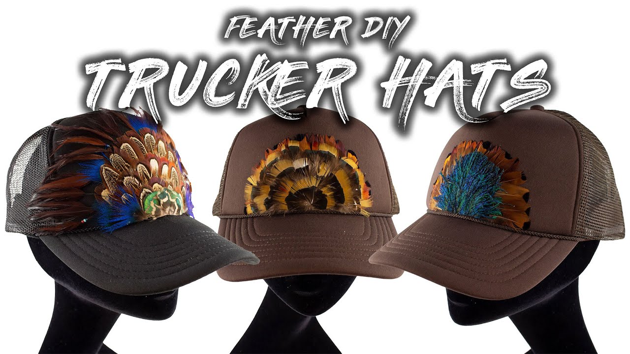 Easy Diy Feather Trucker Hat Youtube