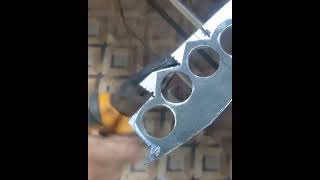 Forging a Trench Knife from Trash #shorts