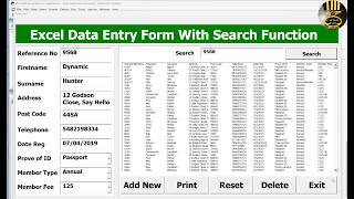 Create a Powerful Excel VBA Data Entry Form with Search Function - Full Tutorial