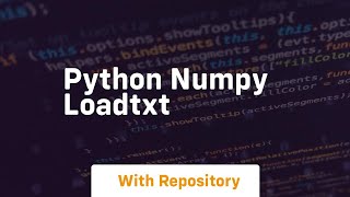 python numpy loadtxt