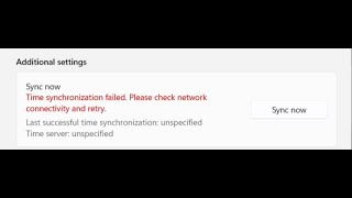 How to fix Time synchronization failed in windows 11