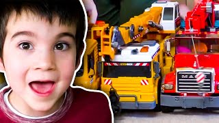 Crane Fishing for SURPRISE Toys! | Pretend Play Skits and Toy Trucks for Kids! | Jack Jack Plays