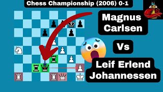 Magnus Carlsen vs Leif Erlend Johannessen, Chess Championship 2006 #chess