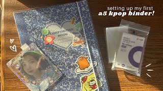 setting up my first a5 kpop photocard binder ♡ multi-fandom