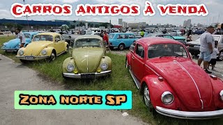 OLHA SÓ VÁRIOS CARROS ANTIGOS À VENDA ENCONTRO FEIRA DE ANTIGOS SHOPPING LAR CENTER SP #classiccars