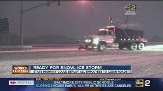 Maryland State Highway Administration ready for snow, ice storm