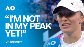 On-Court Interview: Clinical Iga Swiatek takes only an hour to defeat Eva Lys at the Australian Open