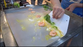 Steamed Rice Roll with Shrimps-Taiwanese Street Food