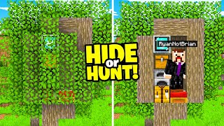 I made a Secret Minecraft Acacia TREE Base! (Hide Or Hunt)