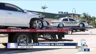 PBSO deputy injured when car ran stop sign in Lake Worth